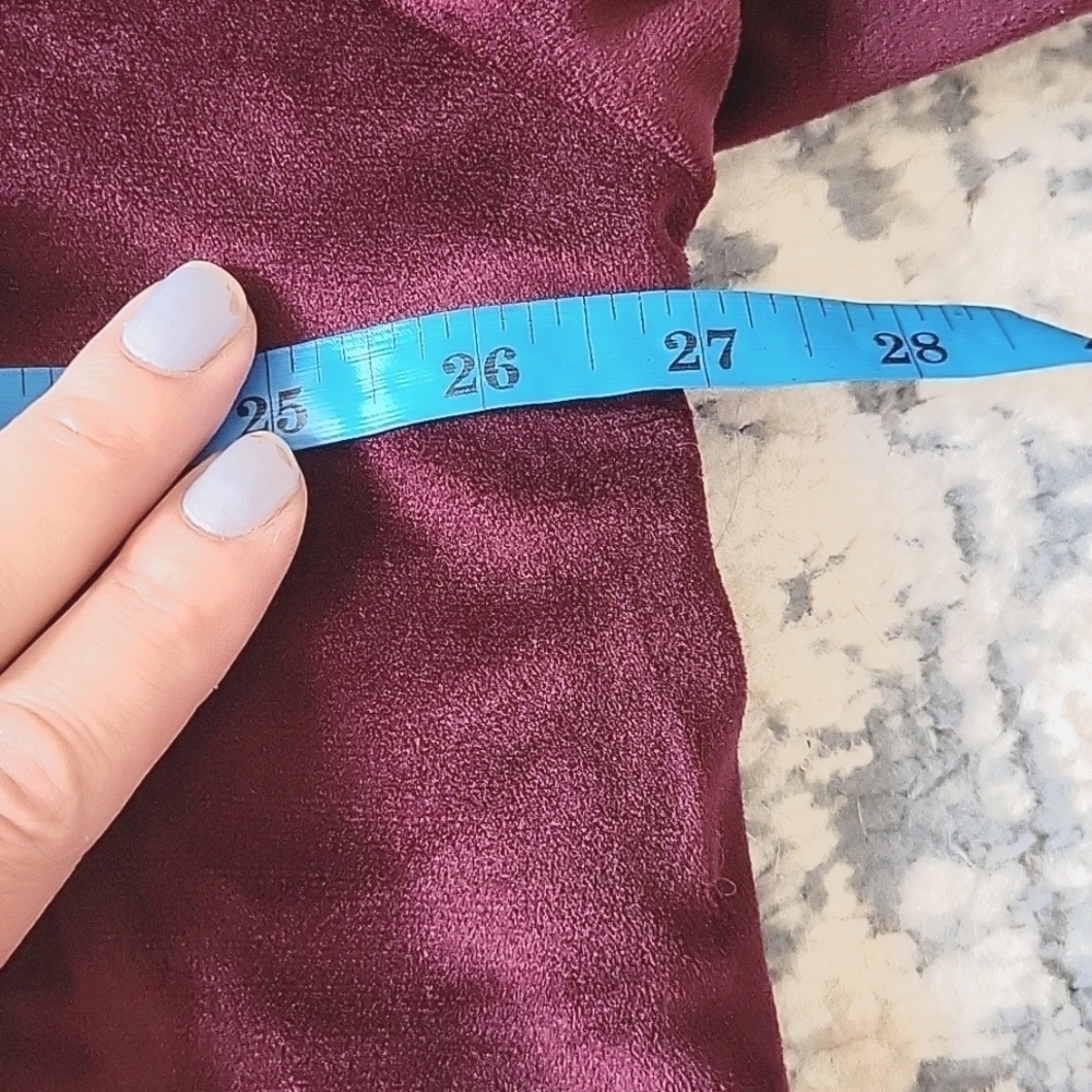 NWOT MARKS&SPENCER Velvet Burgundy Hoodie US 18 - Picture 6 of 7